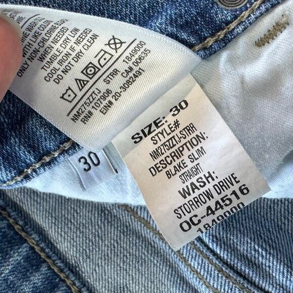 Hudson Jean Mens 30 x 32 Blue Denim Blake Slim Straight Leg Storrow‎ Drive - Picture 6 of 11